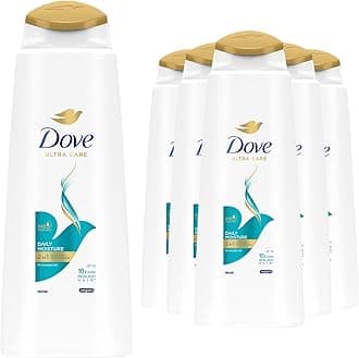 Dove Nutritive Solutions Daily Moisture 2 in 1 Shampoo + Conditioner shampoo and conditioner that leaves hair silky smooth for dry, damaged hair 6x 400 ml