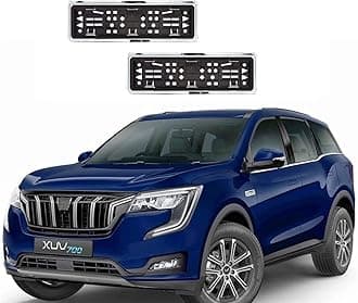 Car Number Plate Chrome Frame (Front & Rear) for Mahindra XUV 700