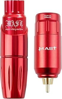 Mast Tour Rotary Pen Machine With Mast Wireless Tattoo Battery Power Kit Supply Red