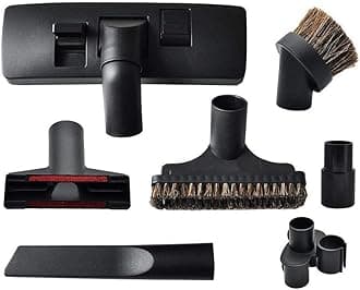 EZ SPARES 7PCS Universal 32mm-35mm 1.25inch Euro Floor Brush Tool Kit Wand Vacuum Cleaner Crevices Tool Accessories Brush Kits for All Vacuum Hoses Accepting Replacement