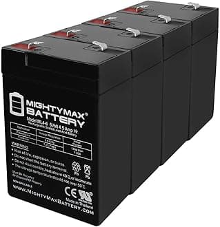 Mighty Max Battery 6V 4.5AH SLA Battery for Game Deer Feeder Mojo Duck - 4 Pack