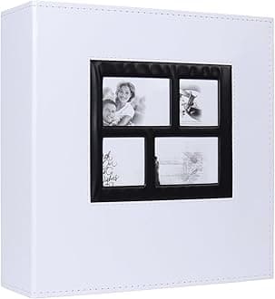 RECUTMS Photo Album 4x6 1000 Pockets Photos, Extra Large Capacity Family Wedding Picture Albums Holds 1000 Horizontal and Vertical Photos (White)
