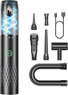 SEALIGHT Car Vacuum Portable Cordless, Handheld Cordless with High Power, Type-C Charging, 2 Suction Modes, Up to 40 Mins Runtime, Small Mini Vacuum for Car, Pet, Home