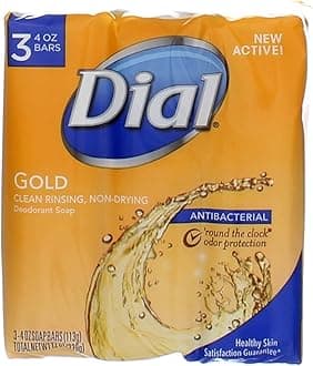Dial Antibacterial Soap Bar, Gold, 3 Count (Pack Of 6)