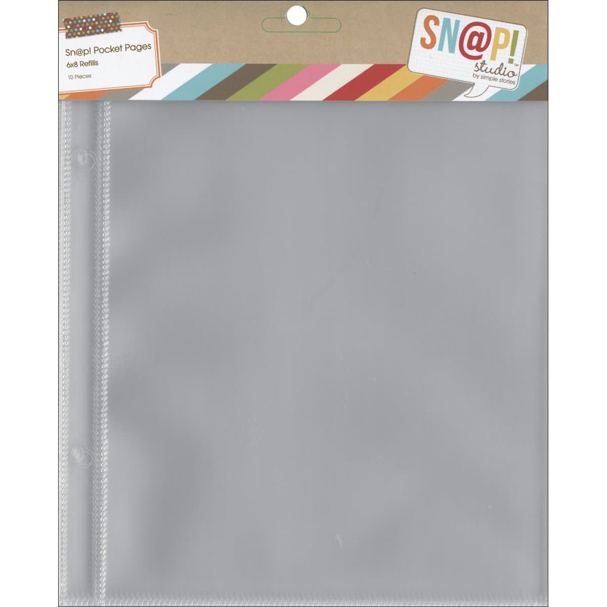 Snap Pocket Pages for Binders, Multi-Colour, 0.38 x 19.05 x 23.87 cm