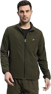 FITINC NS Jacket for Men with Two Closer Zipper Pockets - Sports and Casual Wear