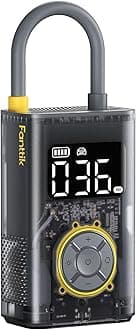 Fanttik X9 Pro Portable Tire Inflator for Compact Car, 1Min Jet-Inflate Electric Bike Pump with Digital Tire Pressure Gauge, 150PSI Air Compressor for Electric Bikes, Motorcycle, Ball, Mechanical Gray
