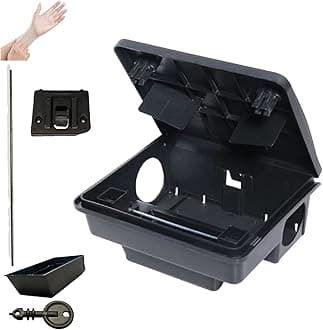 Rat Poisoning Bait Box Station Rodent Bait Station For Grain Bait And Blocks Rodent Control Fast Acting Bait Stations For Mouse Mice & Rats Blocks Bait Station (No Poison) Pack of 1.