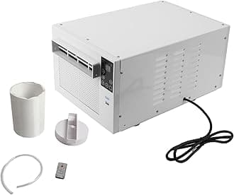 Dpofirs Portable Air Conditioner, 1900BTU 280W Mini Mobile AC with Remote Control for Home Dorm Office Camping Pet Space (UK Plug 220V)