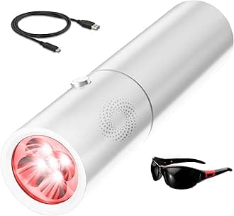 Red and Blue Light Therapy Torch, Effective Blue, Infrared, and Near Infrared Light Therapy Device for Body, Face, Neck, Back, Wavelengths 460nm 630nm 660nm 850nm 940nm