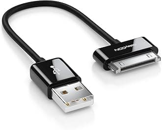0.15m 30-Pin USB Cable - Dock Connector Sync- Charging- & Data Cable - Compatible with IPhone 4s 4 3Gs 3G IPad IPod - Black