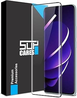 SupCares Military-Grade Curved Full Glue Tempered Glass Screen Protector For Redmi Note 14 Pro (6.67 Inch) With Easy Self Installation Kit|Fingerprint Working|Edge-To-Edge Protector Coverage|Black