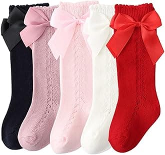 Baby Girl Knee-High Socks Toddlers Bow Stockings Newborn Infant Non-Slip Sock