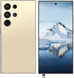 I25 Ultra 5G Unlocked Smartphone, 6.9" HD Screen, 16GB+512GB Android 14 Cell Phone, 8000mAh, 72MP+108MP Camera, Built in Pen, Dual SIM/Fingerprint Unlock/Face ID/GPS, Gold