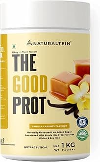 - The Good Protein – 1 kg (Vanilla Caramel) | Plant & Whey Blend | 22 g Protein per Serving | No Artificial Additives | Supports Muscle Growth, Recovery & Daily Energy