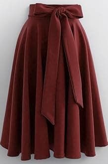 Creation Women's Knee Length Poly Crepe Skirt