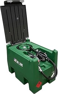 AM-Tank Portable Diesel Only Fuel Storage with 12V Pump, Auto Nozzle & Hose, 58 Gallon - Heavy-Duty Polyethylene Transfer Container for Truck Bed, On-Site Refuel & Equipment Fueling