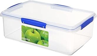 KLIP IT Food Storage Container, 7 L, Airtight & Stackable, BPA-Free, Clear with Blue Clips