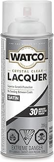 63281 WATCO Clear Wood Lacquer Spray Paint, Satin Finish, (312 Grams / Can)