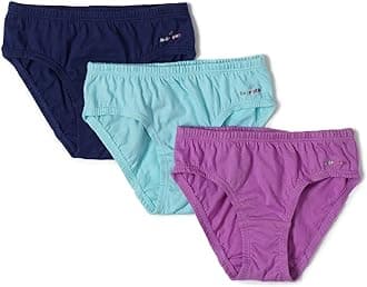 Jockey SG01 Girl's Super Combed Cotton Panty with Ultrasoft Waistband (Pack of 3)