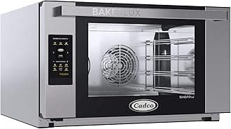 Cadco XAFT-04FS-TD Bakerlux Touch Full-Size Heavy-Duty Digital Convection Oven, 31-1/2", 4 Shelves, Stainless Steel, Bottom Hinged Door, 208/240V, NSF, Commercial Electric