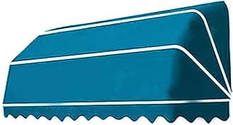 French Curved Retractable Awning Folding Patio Awning Canopy, Balcony Canopy, Polyester Foldable Awning, Diy Courtyard Retractable Awning For Yard, Balcony, Porch 70 * 70 * 50cm Lake Blue