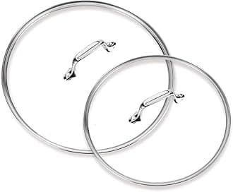 All-Clad B899S2DC HA1 Dishwasher Safe PFOA Free 2 Pack 10" & 12" Glass Lid, Clear