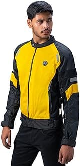 Royal Enfield Streetwind Riding Jacket Eco Yellow (3XL) 48 CM RE Ergo pro-tech CE level 2 armour protection at shoulder & elbows, EVA for back protection and comfort