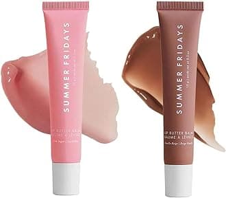 Summer Moisturising Lip Balm For A Sheer Tint Of Colour, Vegan & Cruelty-free, Tube For Dry & Chapped Lips (Pink+Coffee), 2PC