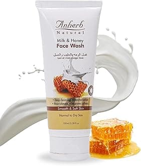 Anherb Milk & Honey Face Wash for All Skin Types | Deep Cleansing & Hydrating...