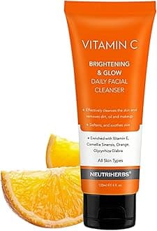 – Vitamin C Face Wash,Daily Facial Cleanser with Aloe & Hyaluronic Acid| Clean,Refresh,Brighten and Balance Complexion| For All Skin Type, 120ml e/ 4 fl. oz