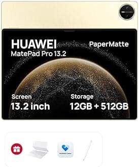 MatePad Pro Tablet 13.2" OLED PaperMatte display, 12GB+512GB, WIFI, PC-Level WPS Office, inbox Smart Keyboard, M-Pen + 3 months HUAWEI Care+, Gold