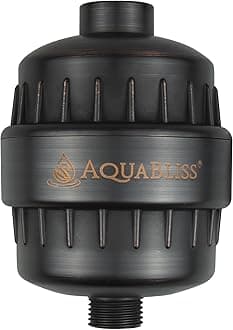 AquaBliss High Output Revitalizing Shower Filter - Reduces Dry Itchy Skin, Dandruff, Eczema, and Dramatically Improves The Condition of Your Skin, Hair and Nails - Oil Rubber Bronze (SF100-ORB)