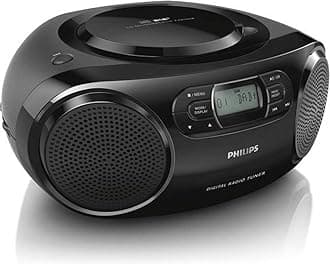 CD Player AZB500/12 DAB + Radio (DAB+/FM, Dynamic Bass Boost, CD Playback, Shuffle/Repeat Function, 3.5-mm Audio-In) Black,One size