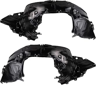 TRQ Front Inner Fender Liner Set Compatible with 2013-2019 Nissan Sentra NI1248133 NI1249133