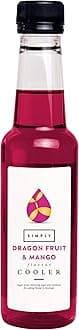 Simply Dragon Fruit & Mango Cooler, Vegan & Gluten Free Beverage Syrup for Cocktails & Mocktails (250ml Pack of 1)