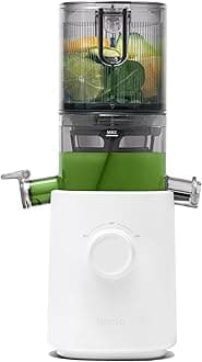 Nama J3 Compact Cold Press Juicer, Space Saving & Self-Feeding for Hands Free Operation, Lightweight, Portable No Residue, Slow Chewing Juicer, Easy Cleaning and Assembly