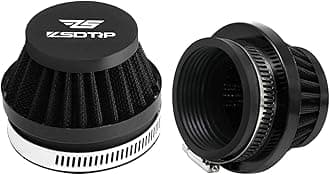 2PCS Motorcycle 55MM Air Intake Filter Universal Carburetor Air Filter Cleaner for Dirt Pit ATV SSR TTR Bike Breather Filter Fit for Many Different Carburetors (Black 55MM)