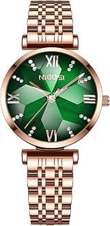 NIBOSI Watches For Women Analog Rose Gold Small Dial Women's Watches for Girls&Miss&Ladies Diamond Studded with Stylish Watches Waterproof