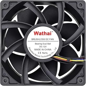 Wathai PWM 12038 120mm*38mm Computer Case Fan 12V 4 Pin 5300RPM High Air Flow Dual Ball CFM FG DC Brushless Cooling Fan