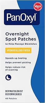 PanOxyl PM Overnight Spot Patches, Advanced Hydrocolloid Healing Technology, Fragrance Free, 40 Count Pack of 1