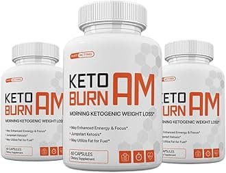 Nutra City (Pack of 3) Keto Burn AM Morning Ketogenic Weight Management, Keto Burn Pills for Men and Women, 180 Capsules, 3 Months Supply