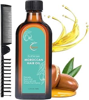 Moroccan Argan Treatment Hair Oil for Luxurious Hair Care and Repair, Extra Strength Argan Treatment Hair Oil Treatment for Split Ends, Frizzy Hair and Flyaways (1, 100, Milliliters)