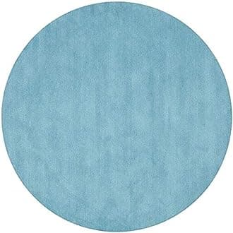 ZARACARPETS; 'can Change The Floor Solid Plain Exported Quality Hand Made Carpets and Rug Size 8x8 Round Diameter (8 by 8 Round) Teal