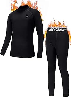 Thermal Underwear Set for Kids Thermals Top and Bottom Set Boys Long Johns Base Layer Thermal Set