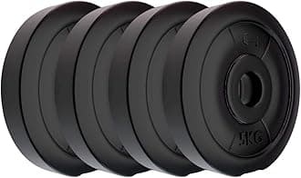 Koxtons Amazon Brand - Koxtons 20 Kg (5 Kgx4) Free Weights Combo, PVC, Black