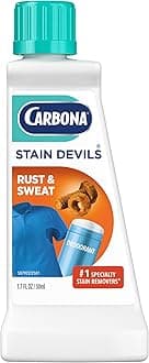 Stain Devils® #9 | Rust & Perspiration | Professional Strength Laundry Stain Remover | Multi-Fabric Cleaner | Safe On Skin & Washable Fabrics | 1.7 Fl Oz, 1 Pack