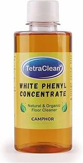 - TetraClean Camphor White Phenyl Concentrate 250 ML | Fragrance Oil Based Natural and Organic Floor Cleaner | Makes 8-10 Litres of White Phenyl | Surface Cleaner | Disinfectant n Stain Remover