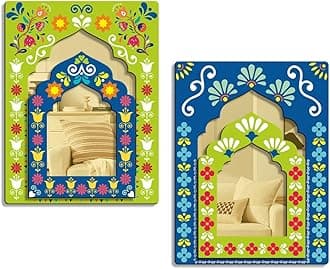 Sehaz Artworks Jharokha wall hangings for living room | Home Decoration Items for Living Room | Mirror Jharokha Wall Decor | Decorative Items for Home wall | Wall Decoration Items for Bedroom