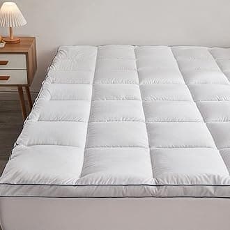 Mattress Pad Cover Pillow Top with Stretches to 18” Deep Pocket Fits Up to 8”-21” Cooling White Bed Topper (White-Thick, Full)
